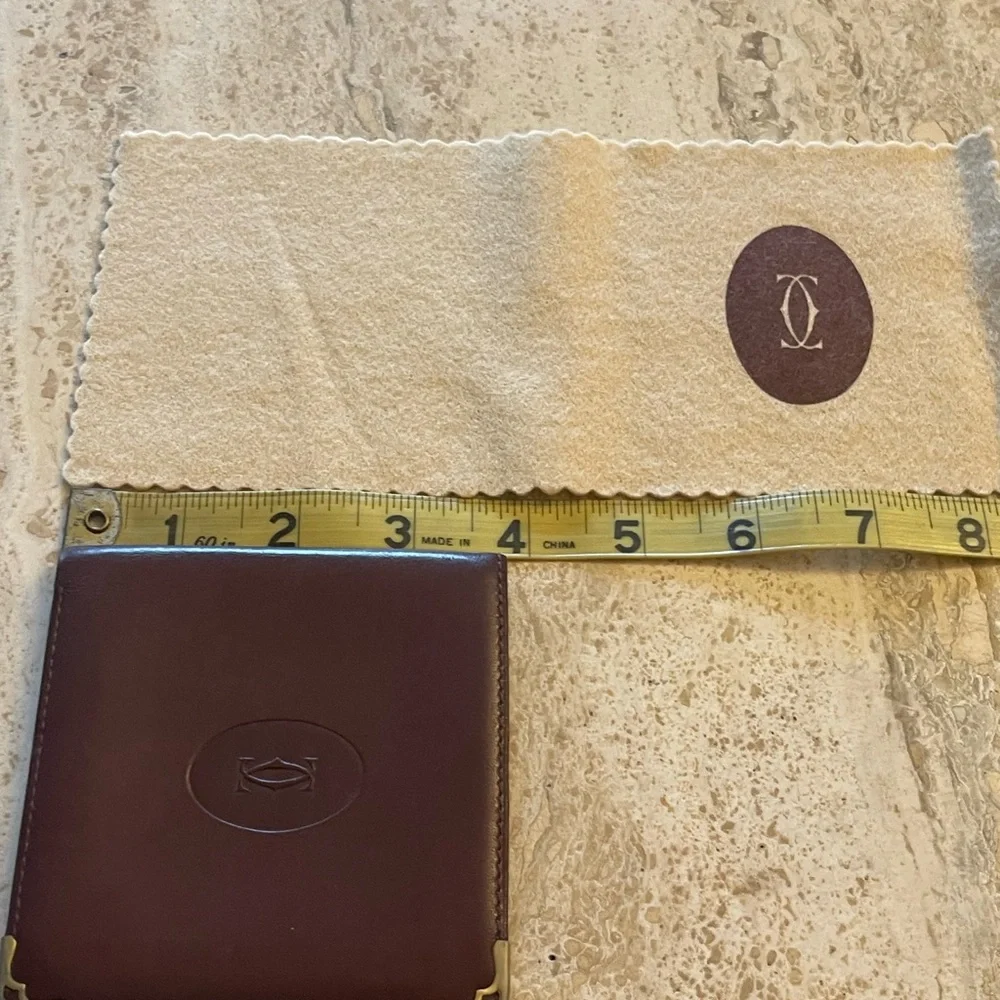 Cartier VINTAGE must de Cartier Paris Leather Business Credit Card Photo Holder - Picture 10 of 14